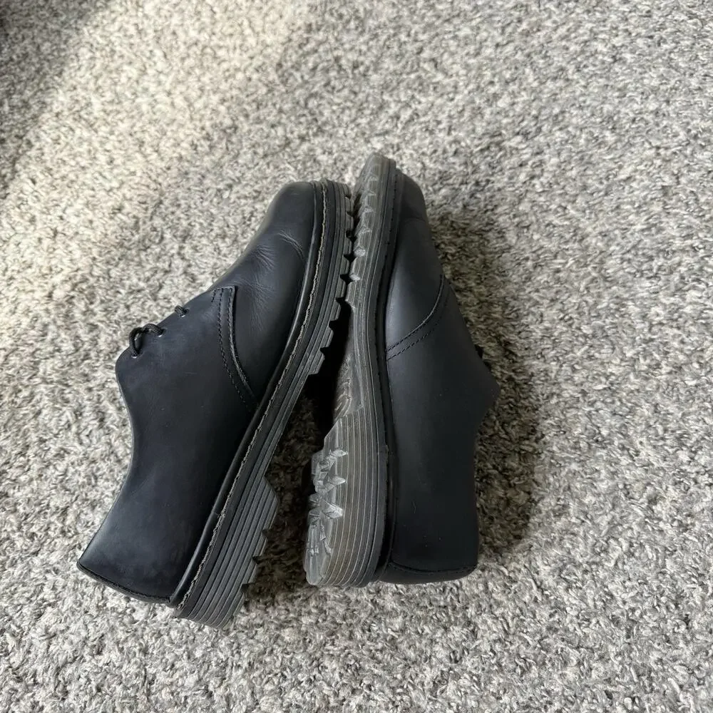 Skechers Shoes Mens 11 Black Chunky Platform Lug Sole Leather Oxford Vintage Y2K